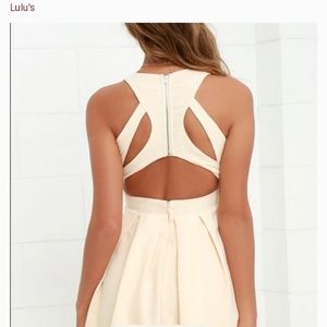Lulu's brand blush mini skater dress